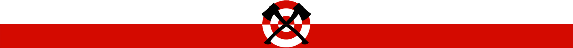 red and white spacer image with axes crossed over in middle of target