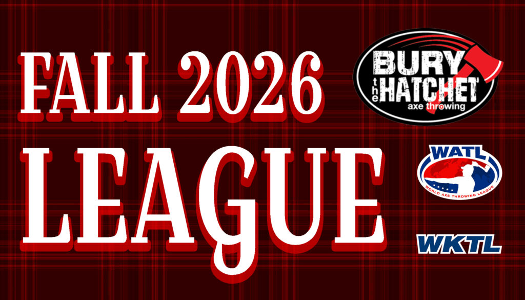 Bury The Hatchet Fall 2026 league flyer with WATL and WKTL logos